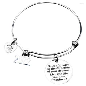 Bangle Infinity Collection 2022 Graduation Charm Bracelet Girls Gift voor afgestudeerden Klasse van