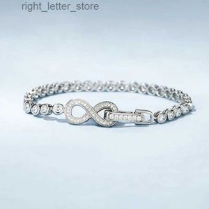 Bangle Infinity Moisanite Diamond Bracelet 100% Vrai 925 Bracelet de mariage en argent sterling