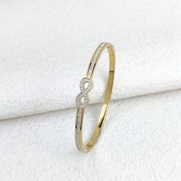 Bangle Symbole Infinity Crystal Zircon Bracles pour femmes Bracelets de bracelets de bracelets de bracele