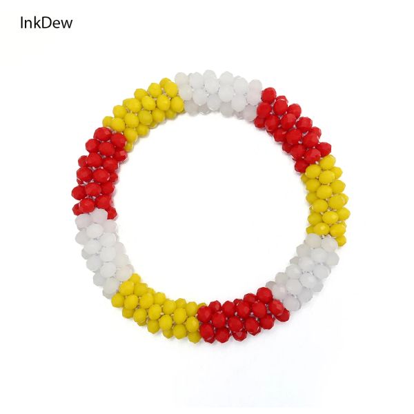 Bracelet Bracelet élastique à la mode Bracelet Bracelets pour femmes Gift Red Multicolor Bracelets en gros de Strand faits à la main Bracelets Br001