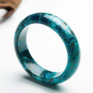 Bangle binnendiameter 59 mm Echte groene malachiet chrysocolla natuursteen armbandbanden voor vrouwen rond charm kristal