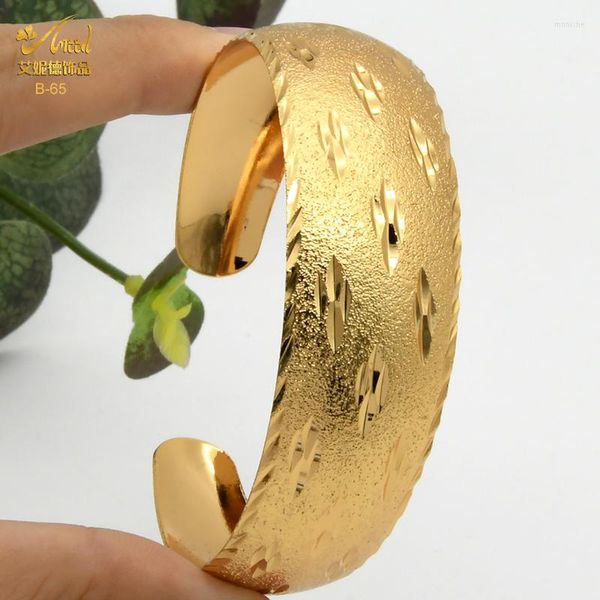 Brazalete, joyería, brazaletes africanos para mujer, Color dorado, joyería de Dubái, pulseras árabes etíopes, regalo nupcial/presente para mamá