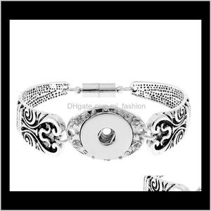 Bracelet Jewelryginger Snaps Bracelets Fit 18Mm Boutons En Métal Sier Plaqué Noosa Chunks Snap Bracelet Interchangeable Bijoux Ps1966 Drop Delive