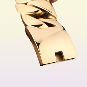 Bangle Kalen Hoge kwaliteit 316 roestvrij staal Italië gouden armband Heren zware dikke schakelarmband Mode-sieraden Gif9537594