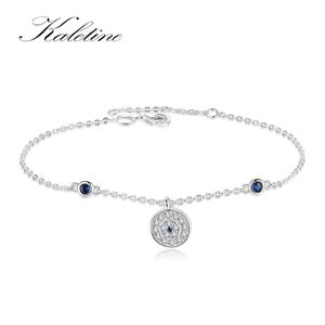 Bracelet Kaletine chanceux mauvais œil Bracelet pour femmes réel Sterling Sier bleu Zircon oeil de dinde mariage bijoux fins cadeau