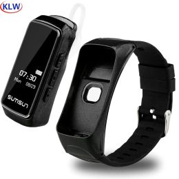 Bangle KLW B7 2in1 Bluetooth Ear Bracelets Sleep Sleep Sleep Sports Step Counting Alarm Reminder Ratetalk Heart