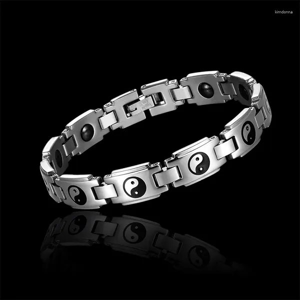 Bangle Korea Fashion Health Energy Perte de poids Femmes Bracelet d'hématite magnétique Hommes en acier inoxydable Gagnid Classic Gift