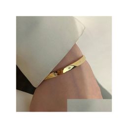 Bracelet Coréen 925 Sier Surface Lisse Bracelet Femme Simple Mode Ins Style Bracelets Élégants Accessoires De Fête Créatifs Drop Delive Dh6Tx