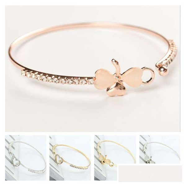 Bracelet Trèfle Coréen Bracelet Oeil De Chat Fl Diamant En Gros Fb173 Mix Ordre 20 Pièces Beaucoup Bracelets De Charme Drop Delivery Jewelry Dh1Sz