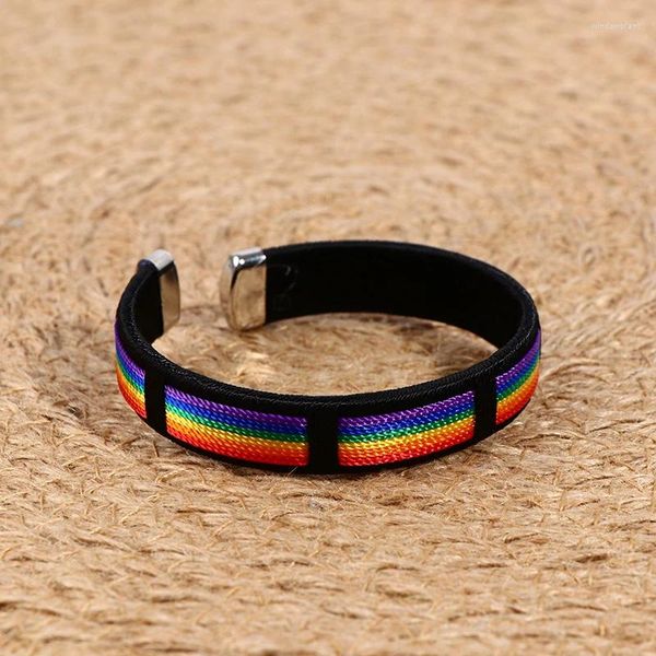 Bracelet Lesbiennes Gays Bisexuels Bracelets Arc-en-Ciel Couple Bracelet Ouvert