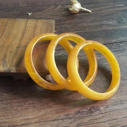 Bracelet en cire d'abe bangle de deuxième génération Baltique Baltique Baltique pour les femmes Graisse de poulet jaune Miel de soie