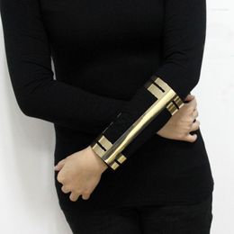Bracelet Long alliage grande manchette mode ouvert T Bracelet pour femmes déclaration bijoux Femme spectacle accessoires Manchette UKMOC Raym22