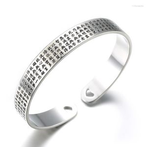 Bracelet Lotus tibétain coeur langue amour mode femme Bracelet plaqué argent bracelets de tempérament pour les filles