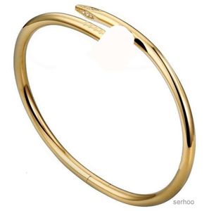 Bracelet Love Gold Bracelet Nail Bracelet Designer Bracelets pour Femmes Hommes En Acier Inoxydable Alliage Brassard18k Plaqué Or Argent Rose Bijoux Diamant Bracelets