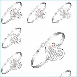 Brazalete Amor en forma de corazón Pulseras para niños Joyas plateadas Sier Niños Brazalete de moda para mi hija Hijo Cadena 4 2Fk J2B Gota Entregar Dhpow