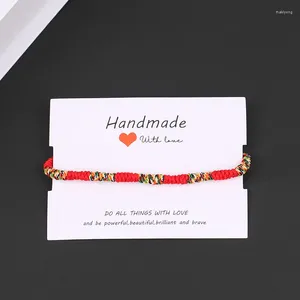Bangle geluk rood geweven armband handgemaakte boeddhistische knopen touw Tibetan Infinity charme sieraden cadeau