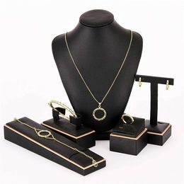 Bracelet LUIZADA 2022 Jun offre spéciale accessoires de mariage ensemble bijoux pour femmes en relief motif de pièce de monnaie bijoux collier bracelet 240319