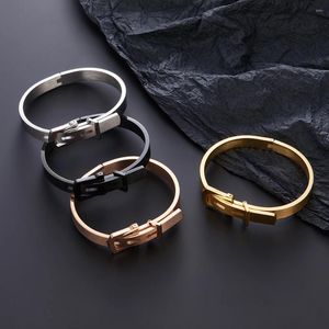 Bangle Luxe Verstelbare Gesp Polsband Armbanden Roestvrij Stalen Sieraden Voor Vrouwen Valentijnsdag Geschenken Man
