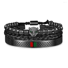 Bracelet de bracelet réglable à main noir luxe Bracele à la main