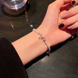 Bangle luxe goudkleurige strass strik verstelbare parelarmband voor vrouwen bruids bruiloft boete 2022 Nieuwe designer sieradenfeestjes geschenken