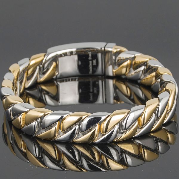 Bracelet de luxe plaqué or bracelet homme amitié bracelets pour hommes bracelets en métal en acier inoxydable sur la main bijoux cadeaux pour petit ami 230921