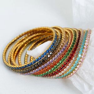 Bangle luxe sieraden roestvrij staal niet-bezoedelen volledige zirkoon gepersonaliseerde armband voor dames meisjes