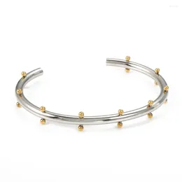 Bracelet luxe en acier inoxydable or couleur mini boules bracelets bracelets ouverts bracelets pour femmes bijoux de mode masculine