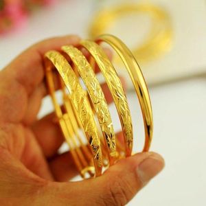 Bangle luxe bruiloft sieraden Phoenix Bangles en armbanden voor bruids vrouwen pure gouden kleur