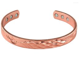 Bangle Magnet Health Care Design Pure Copper Bracelet voor vrouwenmanchet magnetische energiegat rond sieraden