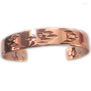 Bracelet magnétique en or Rose pour femmes et hommes, guérison en cuivre, thérapie biologique, soulagement de la douleur de l'arthrite, bijoux 2022