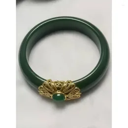 Manifactureurs de bracelet en gros un grand nombre de matériaux extérieurs de la Mongolie Hétien Jasper épinards verts bracelet Jade pour femmes