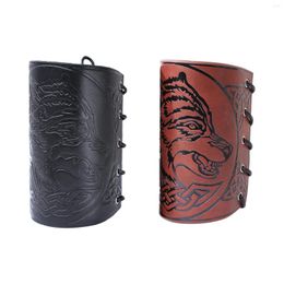 Bracelet médiéval en cuir Bracelet loup protège-poignet pour l'équitation Cosplay unisexe