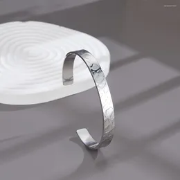 Bracelet en acier inoxydable poli réglable pour hommes et femmes, bijoux au Design Simple et à la mode, cadeau de saint valentin