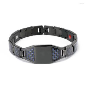 Bracelet en titane et acier pour hommes, blocs magnétiques, Bracelet de montre en Germanium pour l'arthrite, bijoux de qualité