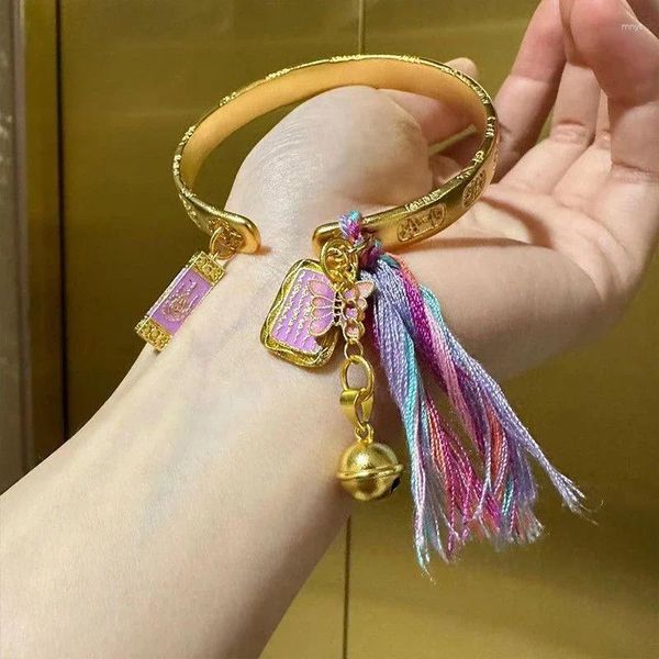 Bangle Mencheese Copy Original Chinese Style Retro Abordable Luxury Fortune Lucky Lucky Versatile Opening Bracelet