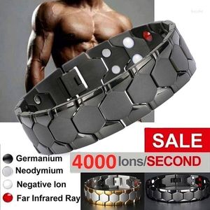 Bracelet Mens Bijoux De Luxe Bio Anti-Fatigue Guérison Hématite Perles Stretch Bracelet Magnétique Thérapie Perle Poignet Bracelets Bijoux