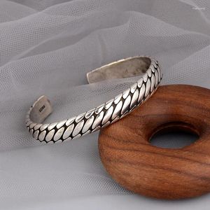 Bangle meyrroyu persoonlijkheid geometrisch ovaal patroon voor vrouwen mannen openen armband mode retro width hand sieraden feest cadeau