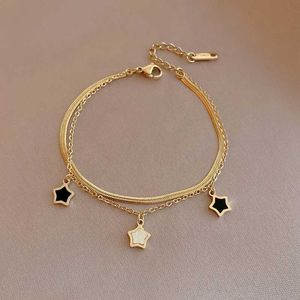 Bracelet pendentif doré en couches en acier inoxydable Meyrroyu en acier inoxydable pour femmes bijoux de bracelet de noix