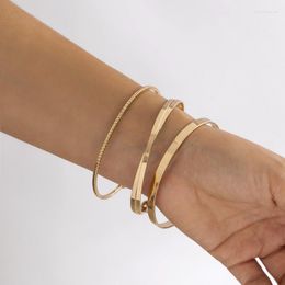 Brangle Jewelry Modern Europe et Amérique Style Concevoir simplement une couleur d'or métallique ouverte pour les cadeaux de fête des femmes