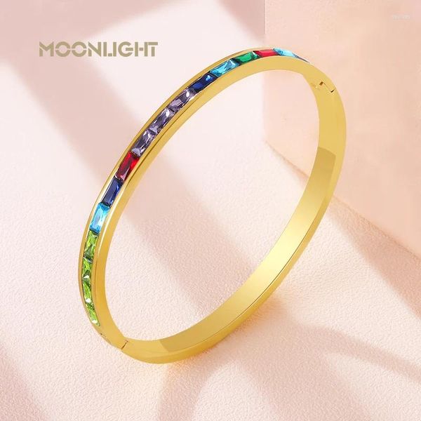 Bangle Moonlight Fashion Colore carré strass