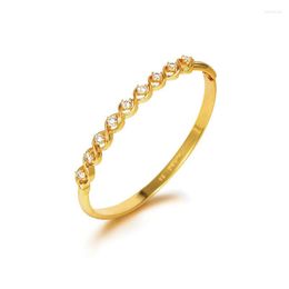 Bangle mxgxfam cz mooie armbanden voor vrouwen mode sieraden 24 k puur goud vergulde dagelijkse slijtage