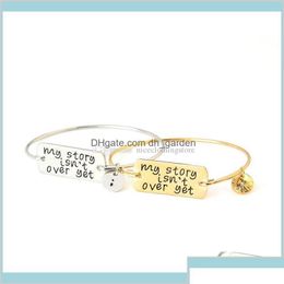 Bangle mijn verhaal is niet voorbij, maar gouden Sier Bracelet Mental Health Awareness sieraden modebanden voor vrouwen NIMJ6 f2ep7 drop delive otfl2