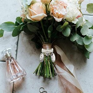 Bracelet N1HE Bouquet Photo Charme Avec Cabochon En Verre Ovale Mariage Po Pendentif Coeur Style Pendentif Perle Pour Douche Nuptiale