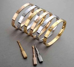 Bracelets à ongles bracelets Love Bangle Vis bracelets bracs pulsera Hombre Bracciali pulseras Plata Bracciale Lusso Brazalete Designer Jon058010533