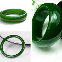 Bracelet naturel 56-62mm 100% jeu vert Jade jadéite Bracelet2902