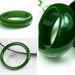 Bracelet naturel 56-62mm 100% jeu vert Jade jadéite Bracelet3017
