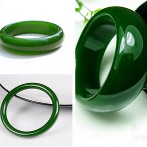 Bracelet naturel 56-62mm 100% jeu vert Jade jadéite Bracelet215G