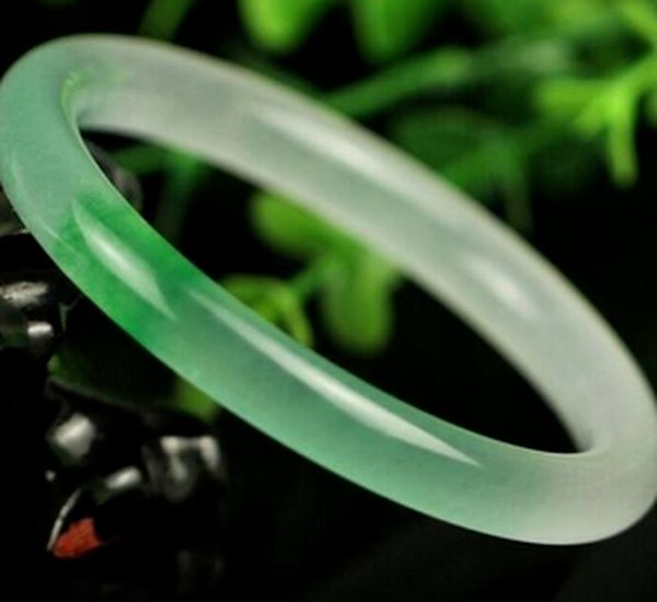 Bracelet naturel 56-63mm Bracelet Jadeé Jade vert transparent