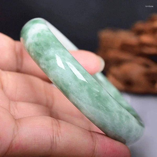 Brazalete de Jade Natural de China, joyería con dijes, accesorios de moda, brazaletes de Esmeralda tallados a mano, regalo de fiesta para mujer