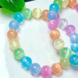 Brangle Couleur naturelle Sélénite Crystal Gemstone Bracelet Mineral String Femme Amulet Bijoux Guérison Cadeau 1pcs 8/10 mm